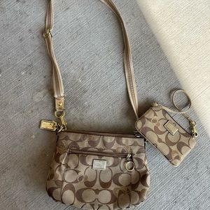 Coach cross body and coin purse